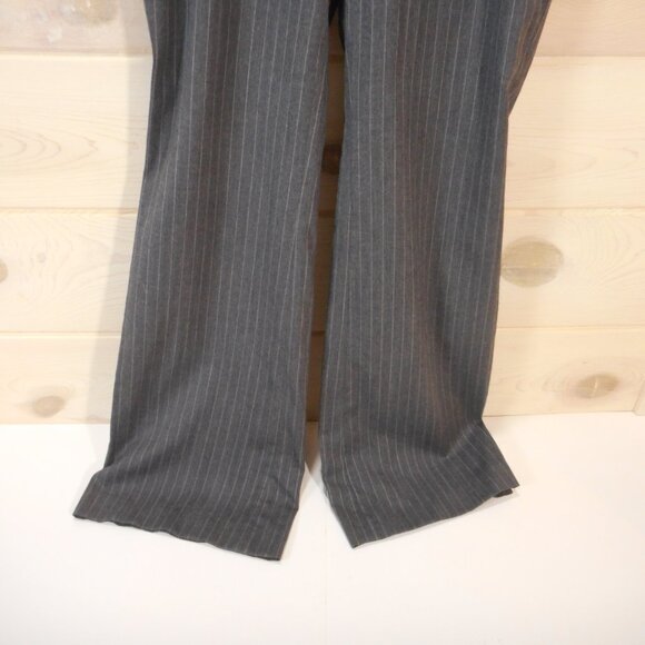 Express Design Studio Womens size 6 Editor Gray Wool Blend Dress Pants Pinstripe - Picture 4 of 12